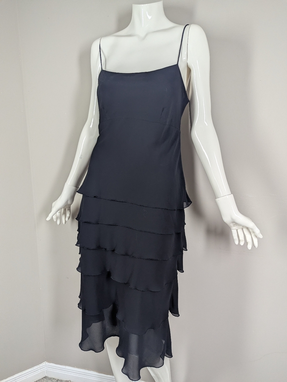 Vintage Tristan & Iseut Dress Black Layered Slip Dress Size 2